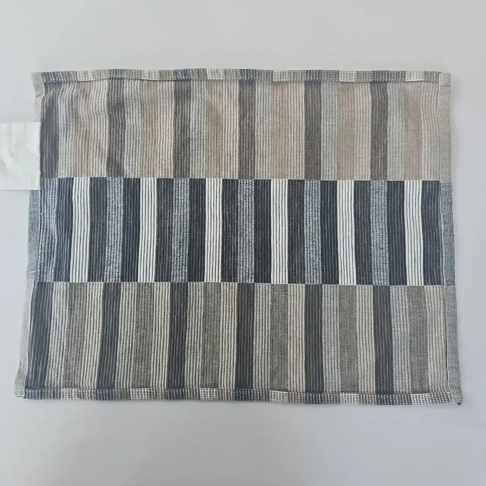 IKEA Mittbit Striped Geometric Natural Cotton 18 x 14 PLACEMAT‎